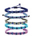 Fashion Purple+blue Resin Cord Braided Eye Bracelet