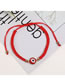 Fashion Red Resin Cord Braided Eye Bracelet