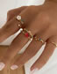 Fashion 9# Alloy Set Heart Diamond Flower Leaf Ring Set