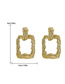 Fashion Gold Metal Geometric Twist Square Stud Earrings
