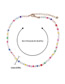 Fashion Color Colorful Rice Beads Beaded Geometric Double Layer Necklace