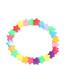 Fashion Color Resin Pentagram Necklace Bracelet Set
