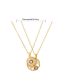 Fashion Gold Sun And Moon Projection Magnetic Necklace