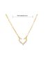 Fashion Silver Brass And Diamond Openwork Heart Necklace