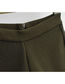 Fashion Grey Side Slit Stretch Bag High Waist Shorts  Cotton