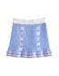 Fashion Blue Cotton Knitted Skirt  Cotton