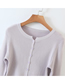 Fashion Purple Acrylic Breasted Long Sleeve Knit Top