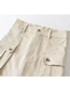 Fashion Black Cotton Multi-pocket Skirt