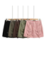 Fashion Brown Cotton Multi-pocket Skirt