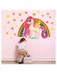 Fashion 30*90cmx2 Pieces Into Bags Rainbow Unicorn Stars Cartoon Wall Sticker