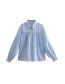 Fashion Blue Woven Button-down Lapel Shirt  Woven