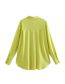Fashion Yellow Woven Button-down Lapel Shirt  Woven