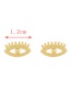 Fashion Gold Copper Hollow Eye Stud Earrings