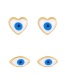 Fashion Gold-3 Copper Drop Oil Eye Stud Earrings