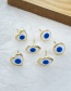Fashion Gold-2 Copper Drop Oil Love Eye Stud Earrings