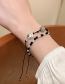 Fashion Bracelet - Black Rice Beads Beaded Bracelet  Cord