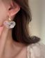 Fashion Ear Hook-transparent Crystal Pearl Flower Heart Stud Earrings  Acrylic