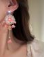 Fashion Purple Bronze Diamond Crystal Lily Of The Valley Tassel Earrings  Copper