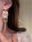 Fashion Green Crystal And Diamond Pearl Lily Of The Valley Tassel Earrings  Alloy