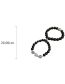 Fashion Bracelet - Black (set Of 2) Obsidian Ball Beaded Magnet Bracelet Set  Obsidian