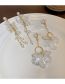 Fashion White Pearl Lily Of The Orchid Tassel Drop Earrings  Alloy