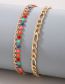 Fashion Color Alloy Color Drop Oil Ball Chain Bracelet Set