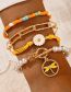 Fashion Gold Alloy Color Rice Beads Beaded Oil Drops Dragonfly Daisy Bracelet Set