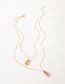 Fashion Gold Metal Shell Double Necklace