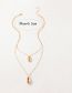 Fashion Gold Metal Shell Double Necklace