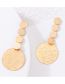 Fashion Gold Round Stud Earrings