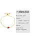 Fashion Red Brass Diamond Pentagram Pull Bracelet