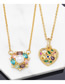 Fashion B Brass Gold Plated Diamond Heart Necklace