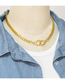 Fashion Necklace Bronze Diamond Handcuffs Chain Necklace