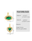 Fashion B Geometric Diamond Heart Earrings