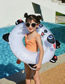 Fashion Stereo Handle Sequin Panda (cm) 60 Swimming Ring 220g Pvc Cartoon Three-dimensional Swimming Seat  Ordinary Pvc