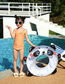 Fashion Stereo Handle Sequin Panda (cm) 70 Swimming Ring 280g (cm) Pvc Cartoon Three-dimensional Swimming Seat  Ordinary Pvc