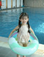 Fashion Sequin Multicolored Swimming Ring 90# With Handle (340) Pvc Cartoon Swimming Ring  Ordinary Pvc
