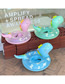 Fashion Dinosaur Series Blue Sponge Bottom Handle Crotch Ring (suitable For 1-5 Years Old Within 55 Catties) (cm) Pvc Cartoon Dinosaur Swimming Seat  Ordinary Pvc