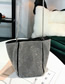 Fashion Black Large Capacity Crossbody Bag In Leather With Diamonds  Cortex