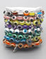 Fashion Colorful Beads Resin Geometric Eye Beaded Palm Bracelet