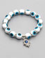 Fashion White Blue Resin Geometric Eye Beaded Palm Bracelet
