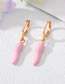 Fashion Pink Alloy Geometric Pepper Earrings