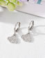 Fashion Love Ear Buckle Alloy Diamond Heart Earrings