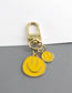 Fashion Yellow Resin Drip Oil Smiley Keychain