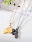 Fashion Matt Gold And Matte Black Game Console Alloy Geometry Game Console Handle Magnetic Necklace Set