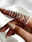 Fashion Silver Alloy Diamond Butterfly Pearl Geometric Ring Set