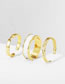 Fashion 1# Alloy Geometric Chain Twisted Drip Ring Set
