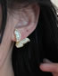 Fashion Water Drops - Silver Alloy Geometric Size Drop Stud Earrings