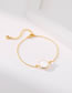 Fashion Pink Gold Plated Copper Round Protein Bracelet