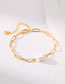 Fashion Gold Copper Gold Plated Openwork Pearl Bracelet